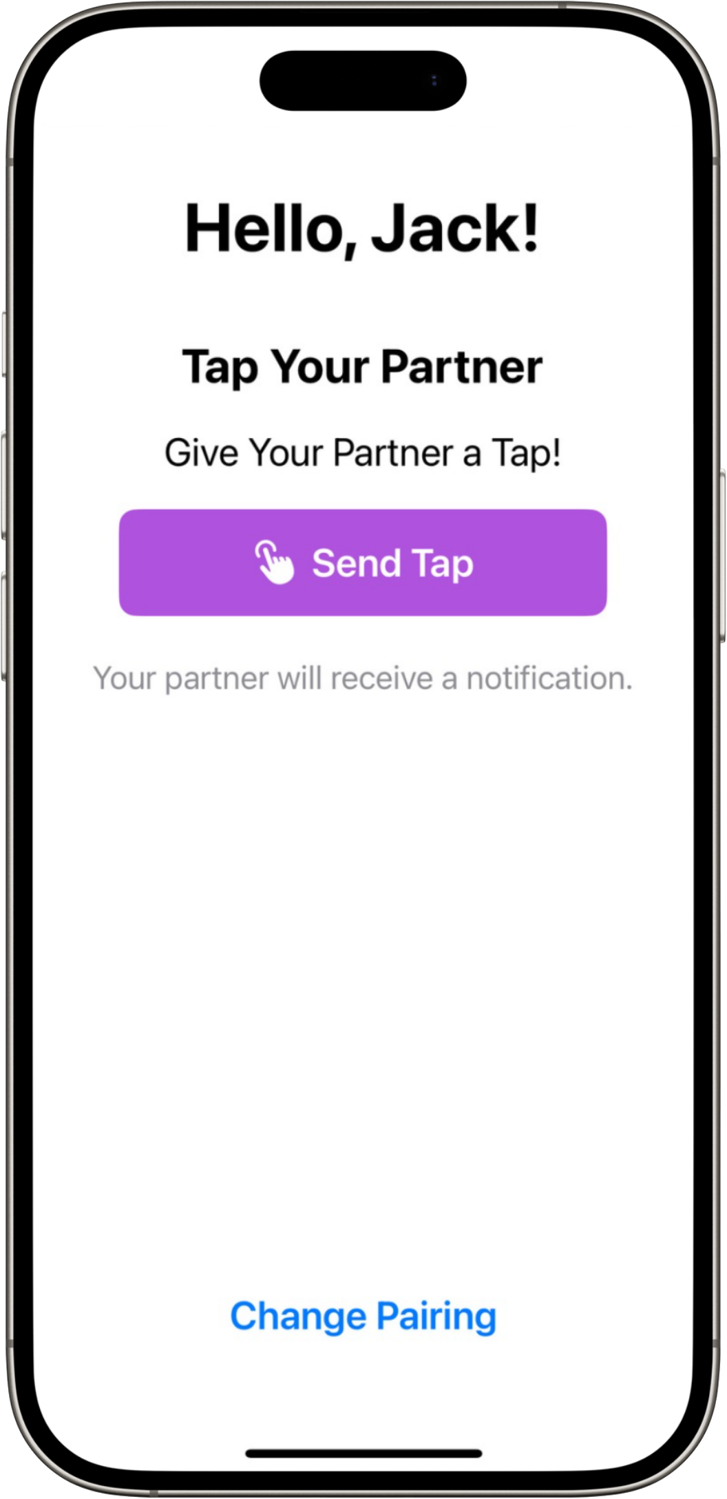 Send a tap