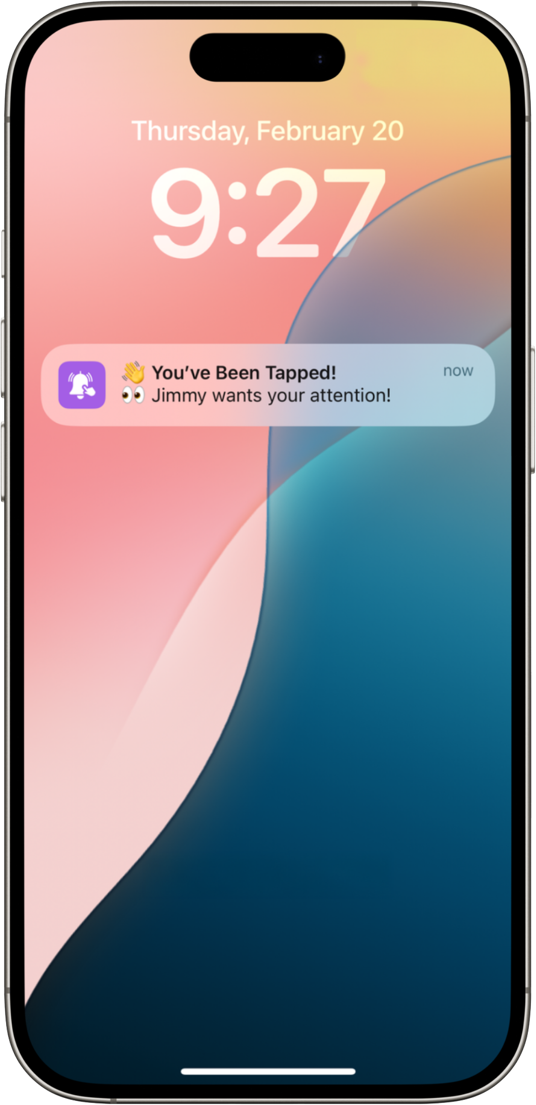 Receive a tap notification