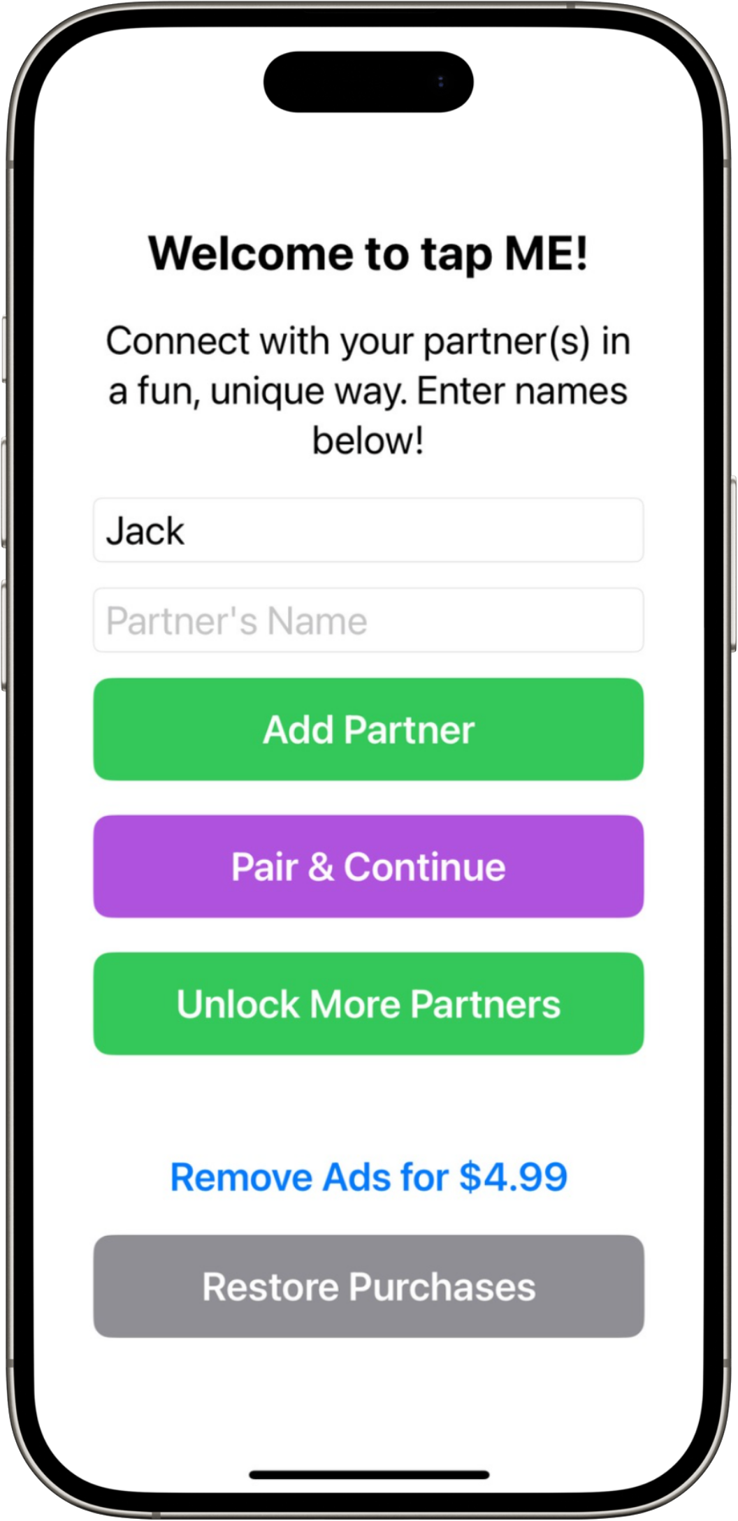 Pair with your partner